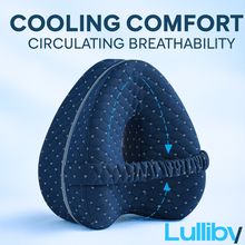 Load image into Gallery viewer, Lulliby™ Cooling Ergonomic Knee &amp; Leg Pillow for Side Sleepers &amp; Pregnancy | Breathable Orthopedic Support
